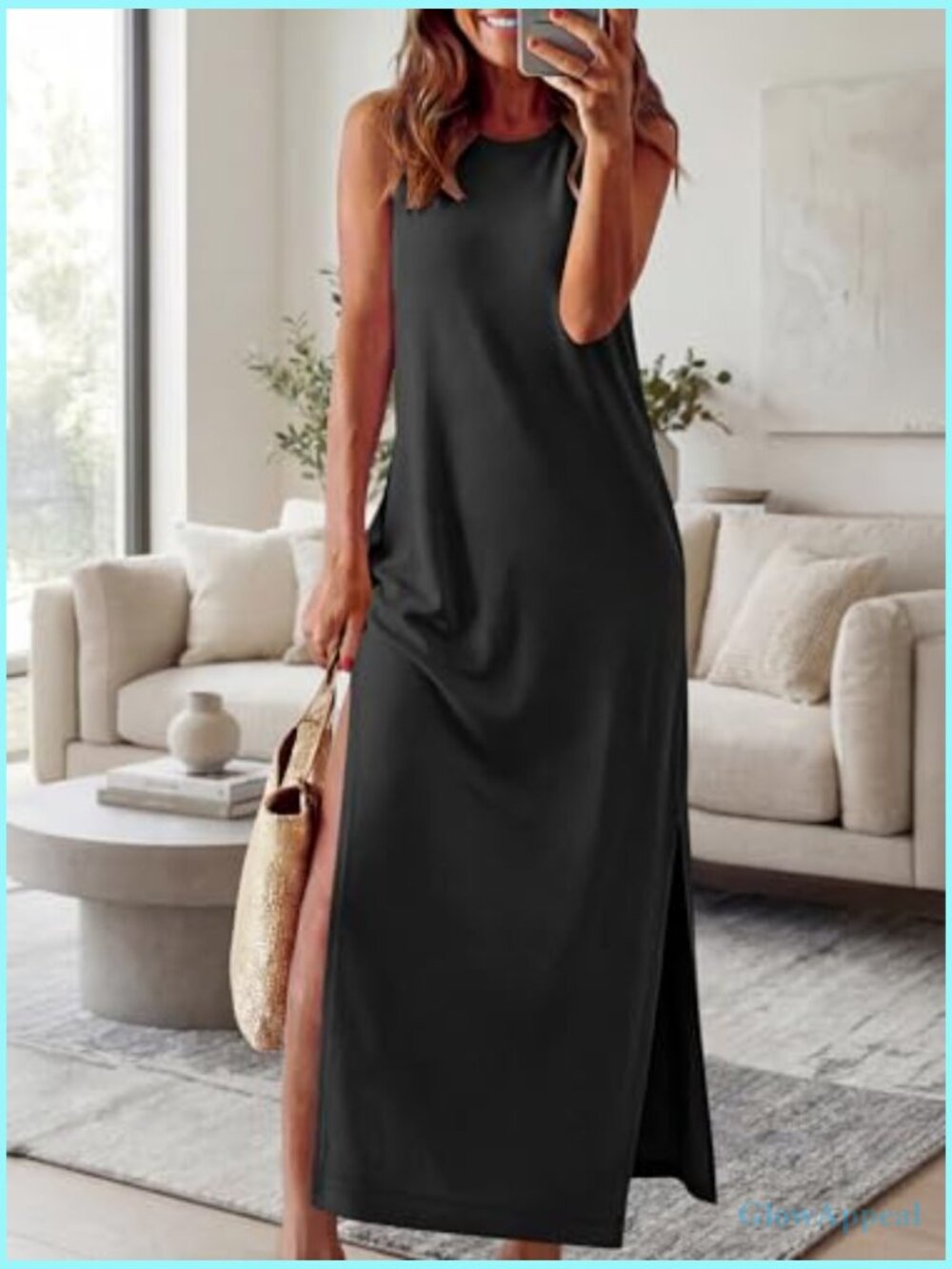 Women Summer Casual Sleeveless Maxi Sundress Beach Tank Dresses Pockets Travel - Picture 6 of 7